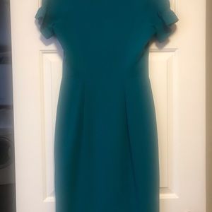 Black Halo teal mid length dress